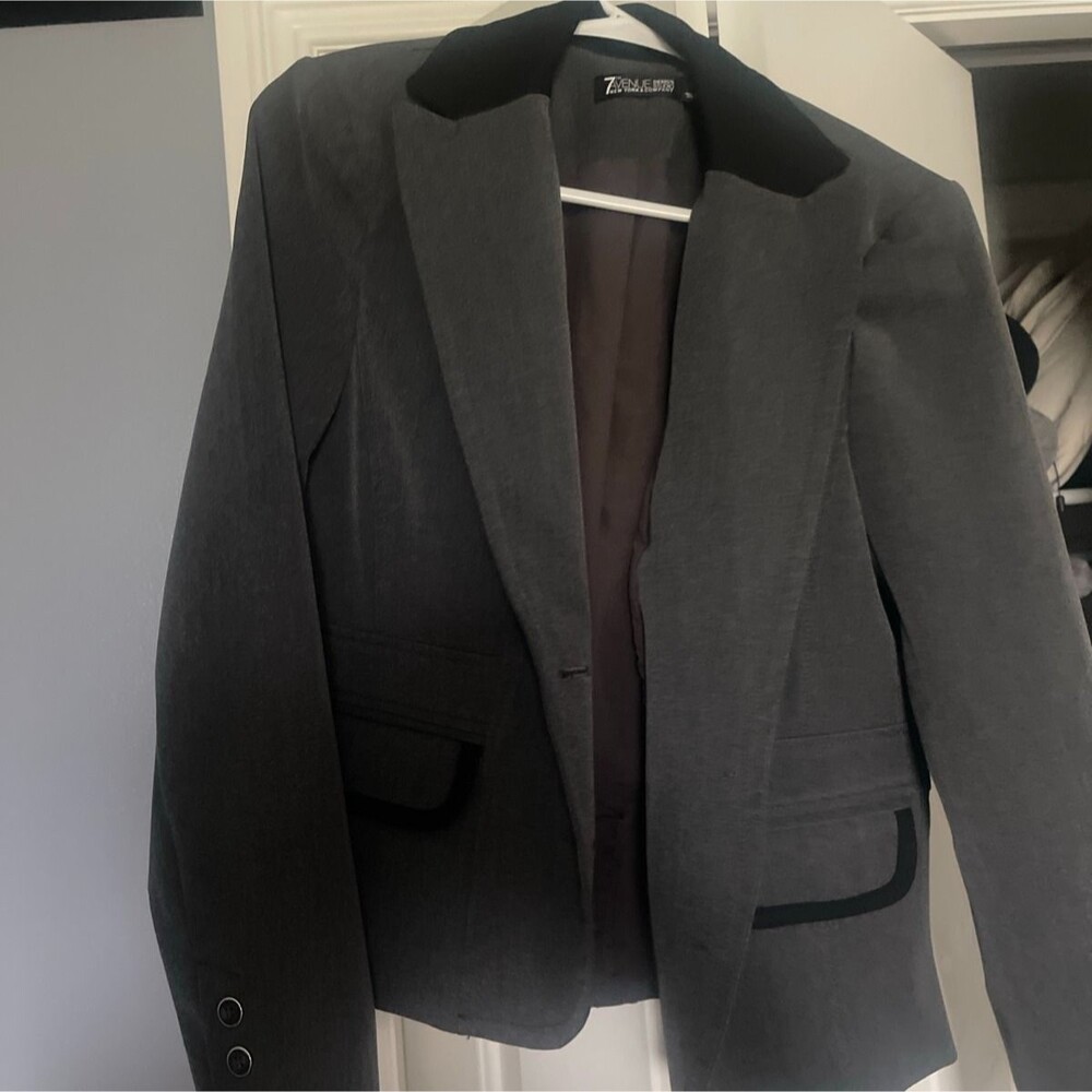 New York & Co Charcoal Blazer Sz 10